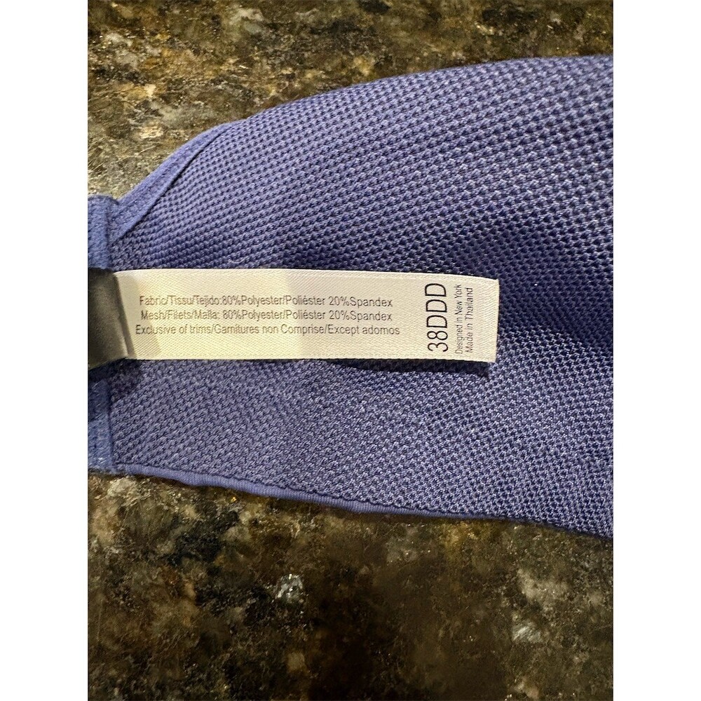 Adore Me Sports Bra Womens 38DDD Blue Colorblock Full Coverage Support - Picture 8 of 10